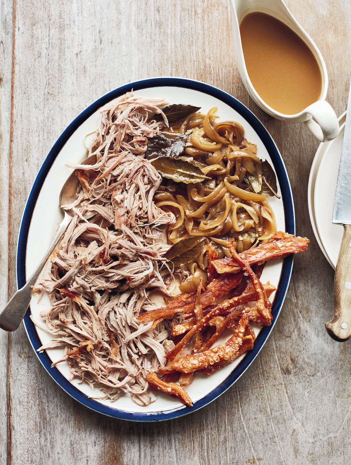Mary Berry’s Slow-roast Hand and Spring with Crackling and Onion Gravy