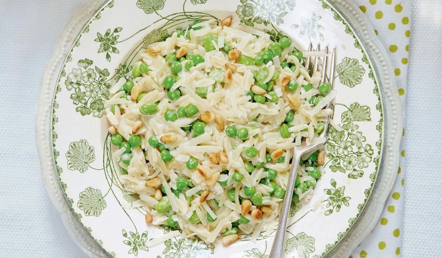 Orzo with Broad Beans and Peas Recipe | Mary Berry Everyday BBC2