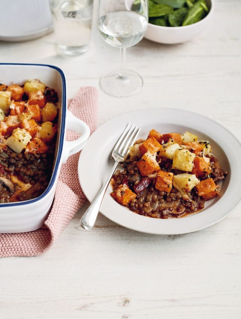 Mary Berry Mushroom, Lentil and Double Potato Jumble