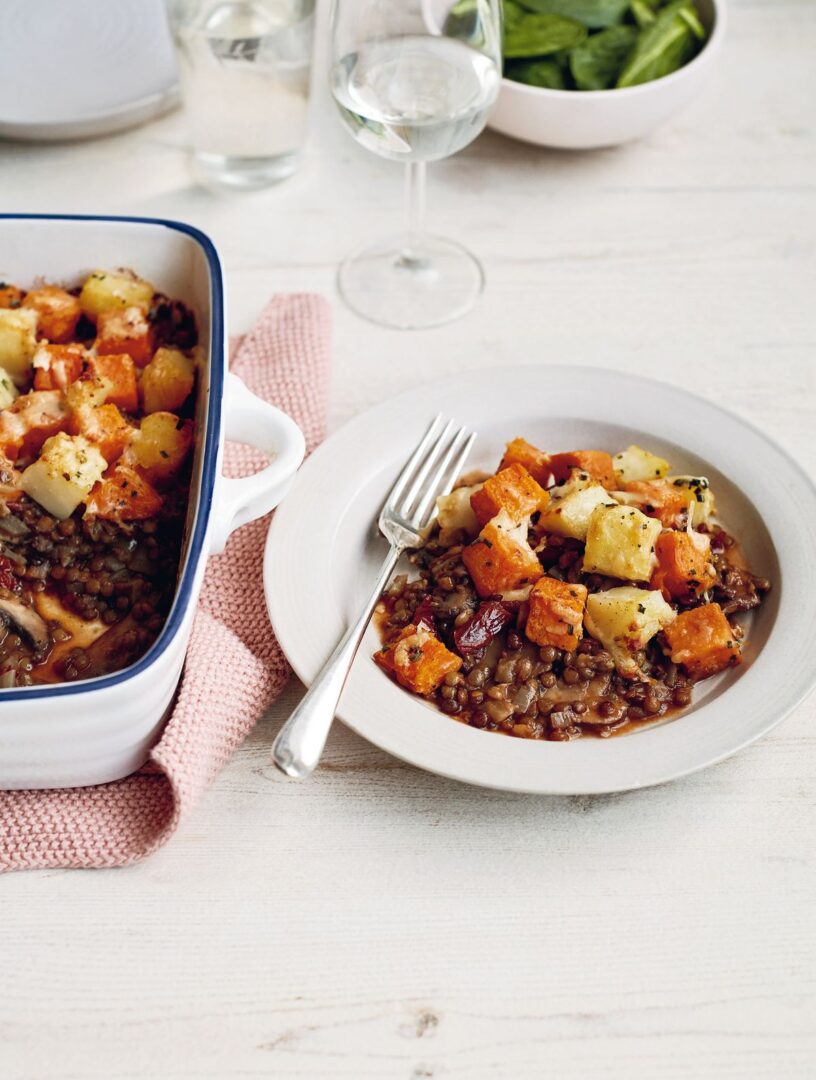Mary Berry Mushroom, Lentil and Double Potato Jumble