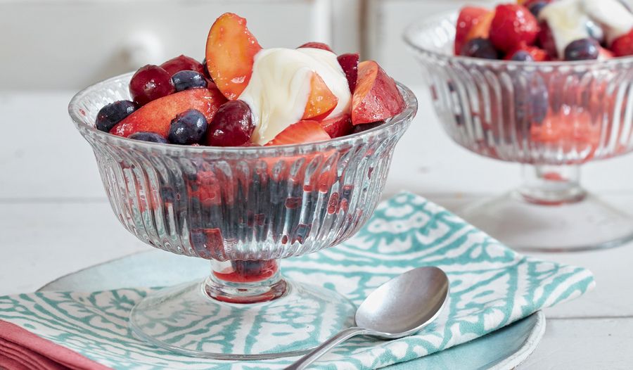 Rosy Fruit Compote with Yoghurt Recipe | BBC2 Mary Berry Everyday