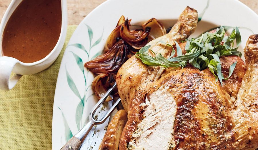 Mary Berry's Roast Chicken with Tarragon Butter & Melting Onions | BBC2 Simple Comforts