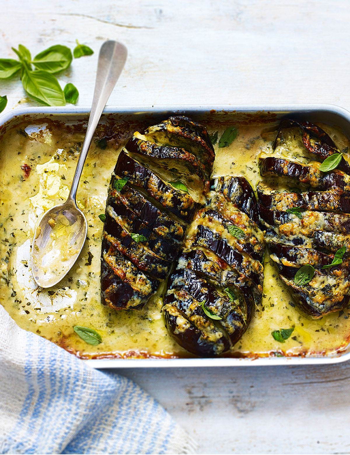 Cheese-Topped Baked Aubergines