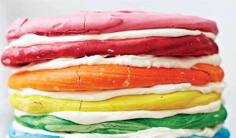 Meringue Rainbow Cake