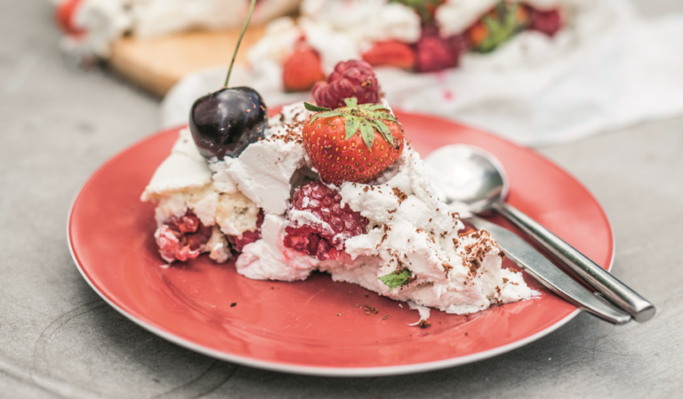 Egg-Free Vegan Pavlova Meringue Tower Recipe