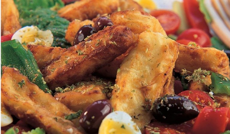 Fried Halloumi Salad