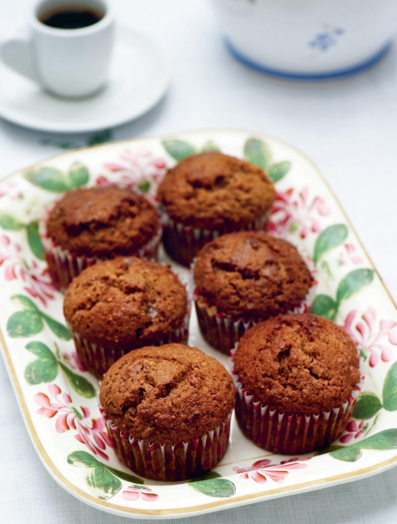 Espresso, fig and walnut muffins