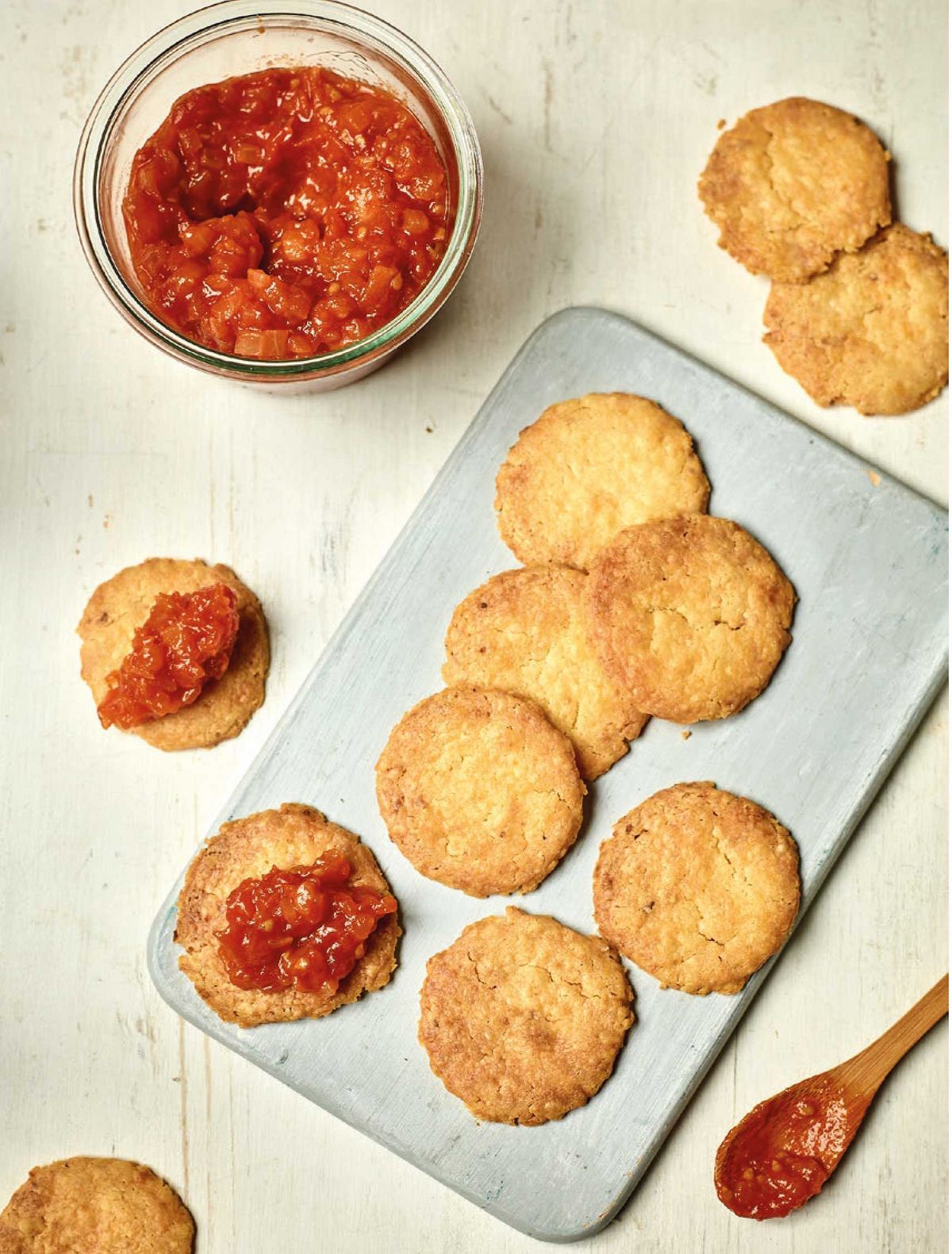 Nadiya Hussain’s Cheese Biscuits with Tomato Jam
