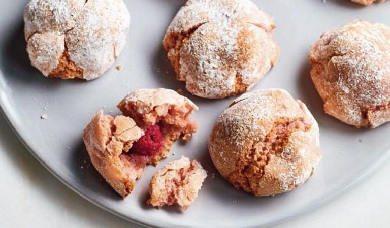Nadiya Hussain's Raspberry Amaretti Biscuits Recipe | BBC2 Nadiya Bakes