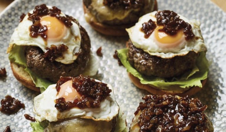 Nadiya Hussain's Beef Burgers with Bacon Jam Nadiya's Family Favourites Recipe