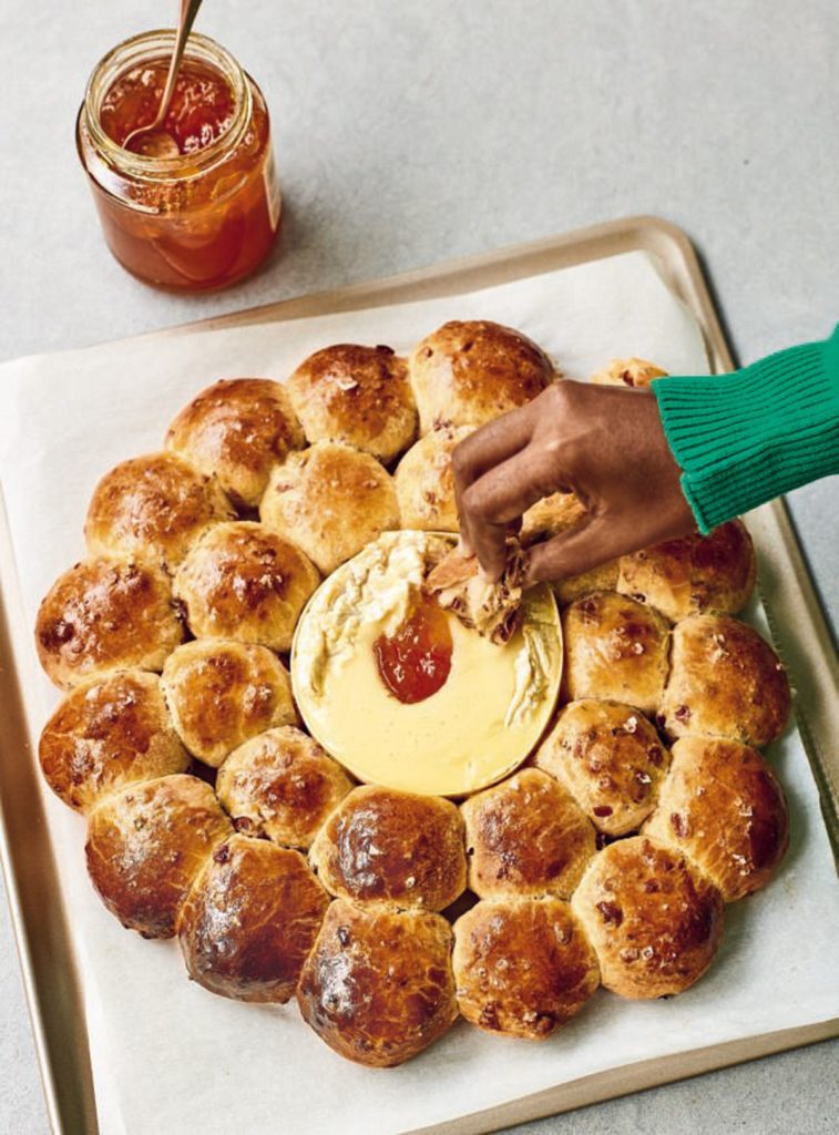 Nadiya Hussain’s Cranberry and Chilli Brioche Wreath