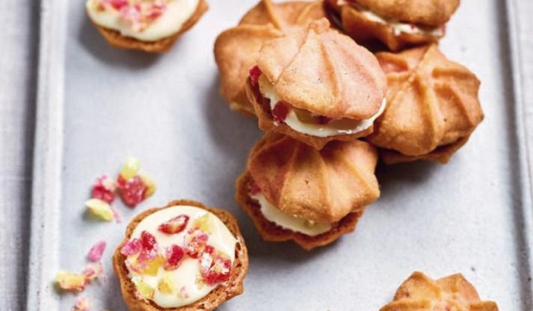 Nadiya Hussain Rhubarb and Custard Butter Kisses Recipe | Nadiya Bakes