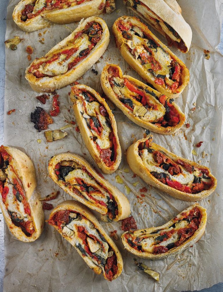 Roasted Veg and Taleggio Stromboli | Vegetarian Christmas Recipe