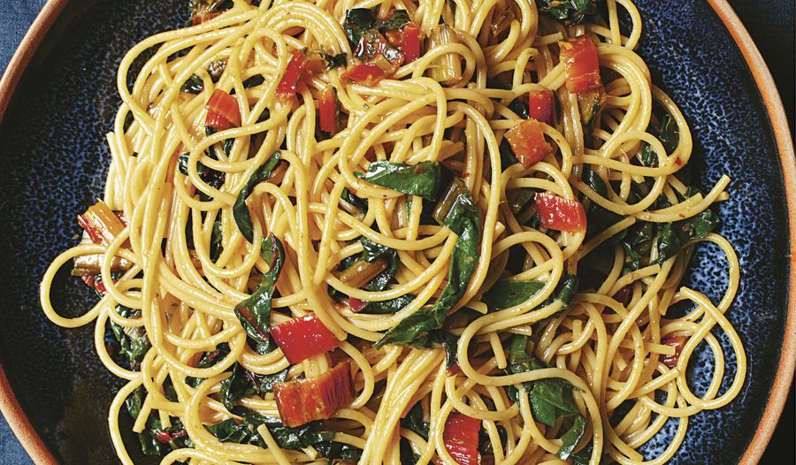 Nigella Lawson Spaghetti with Chard