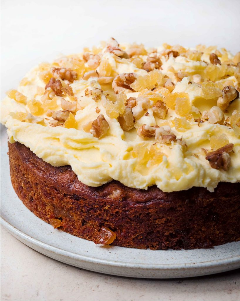 Ginger and Walnut Carrot Cake