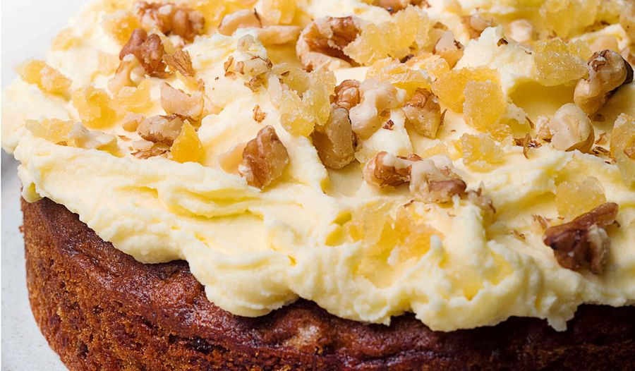 Ginger and Walnut Carrot Cake