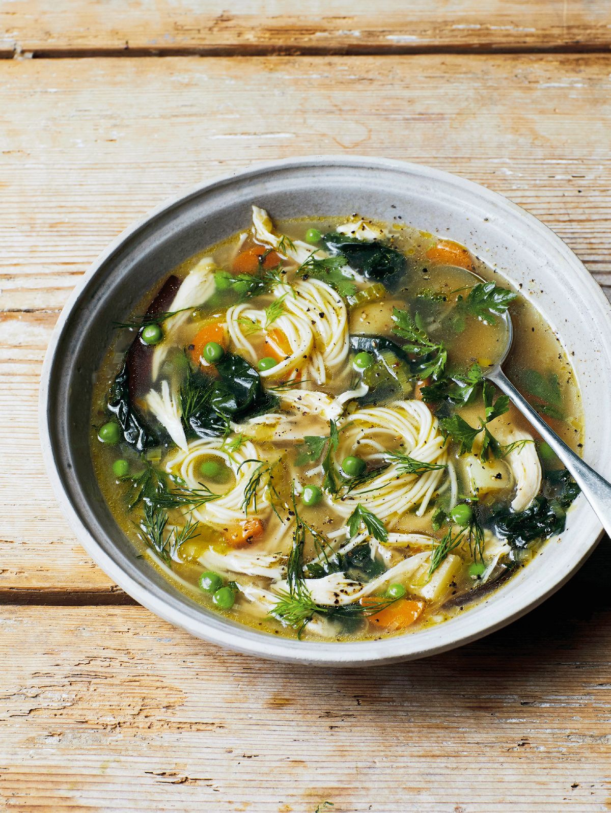 Melissa Hemsley’s Rescue Noodle Soup with Leftover Chicken