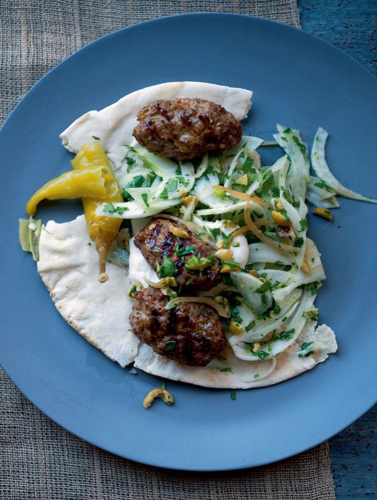 Spiced Pork and Cumin Sausages with Fennel and Preserved Lemon Salad