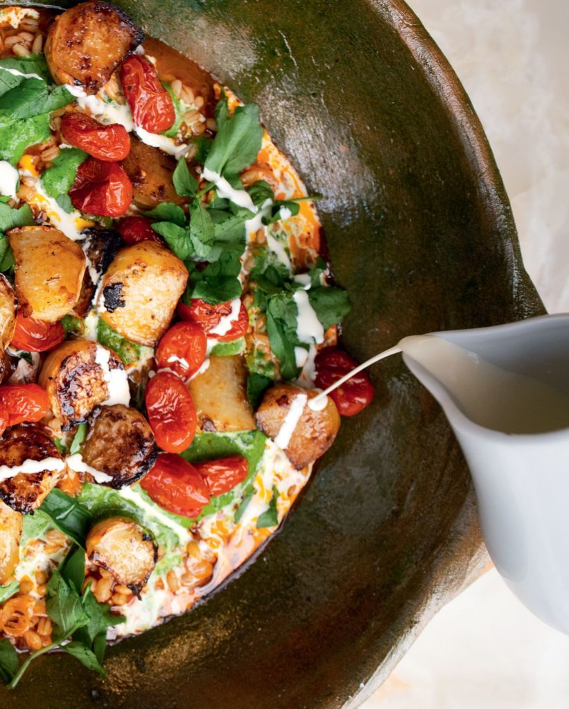 Yotam Ottolenghi’s Barley, Tomato and Watercress Stew