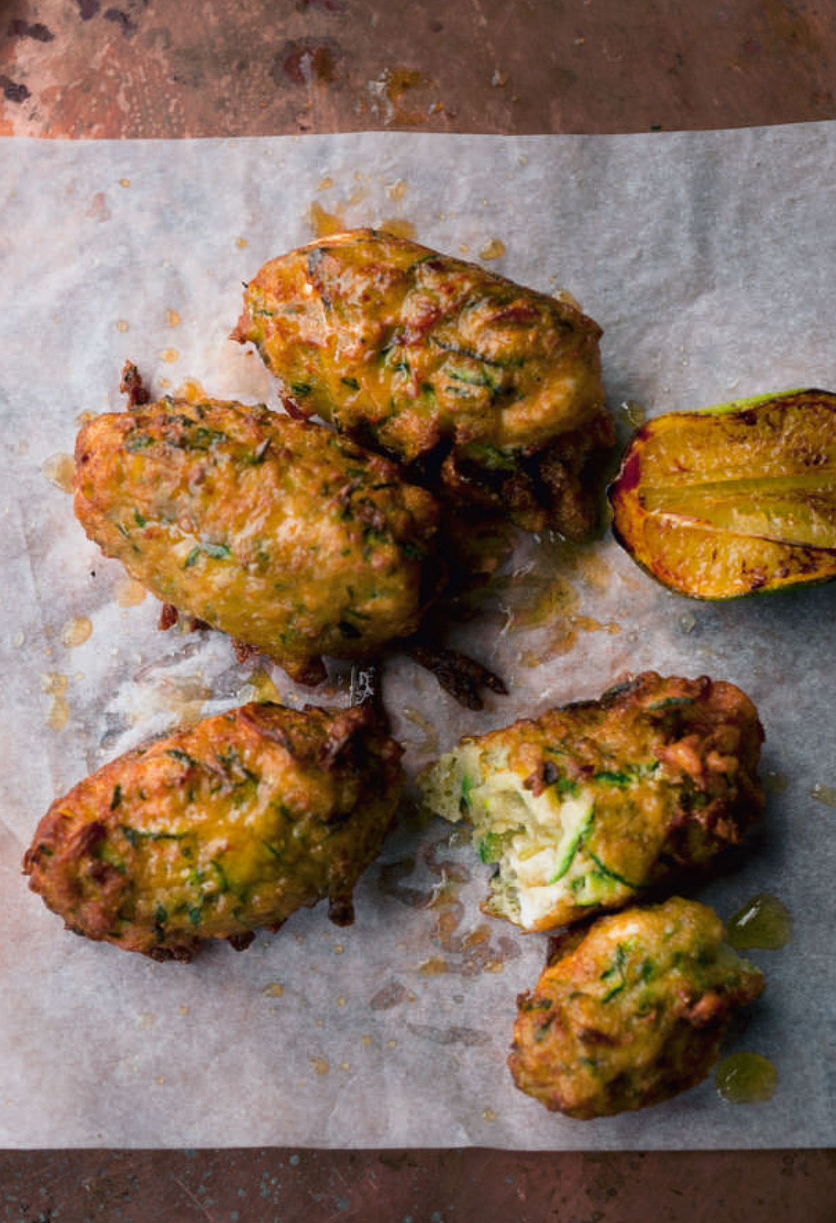 Ottolenghi’s Courgette and Manouri Fritters