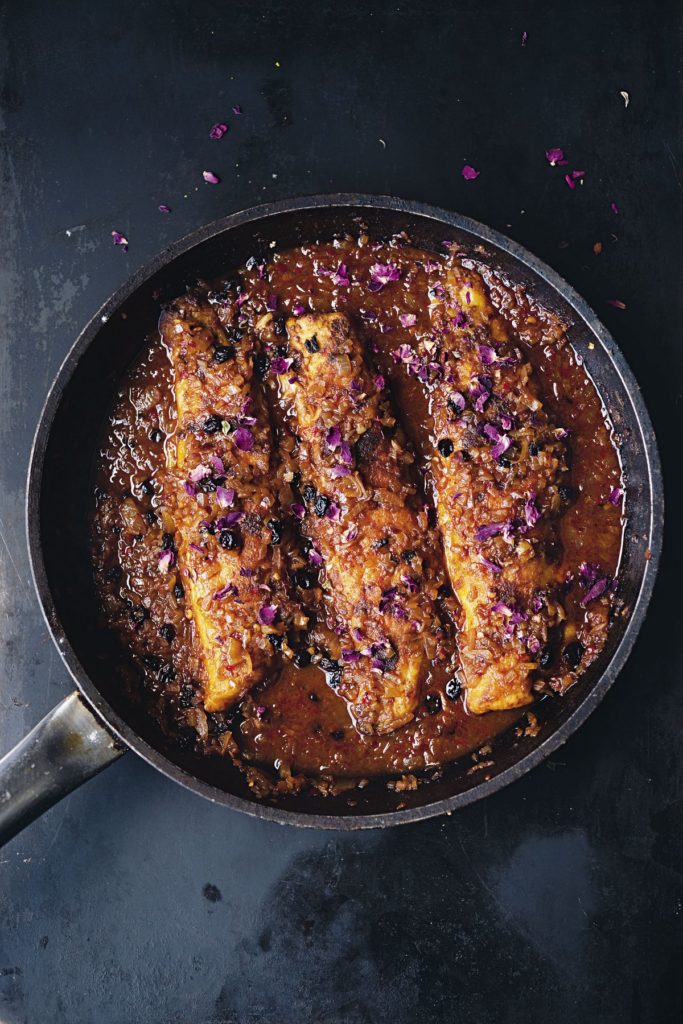 Yotam Ottolenghi’s Pan-Fried Sea Bream with Harissa and Rose