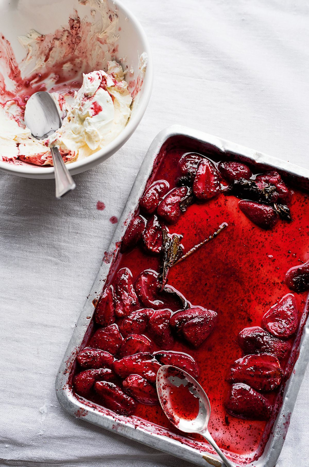 Ottolenghi’s Sumac-roasted Strawberries with Yoghurt Cream