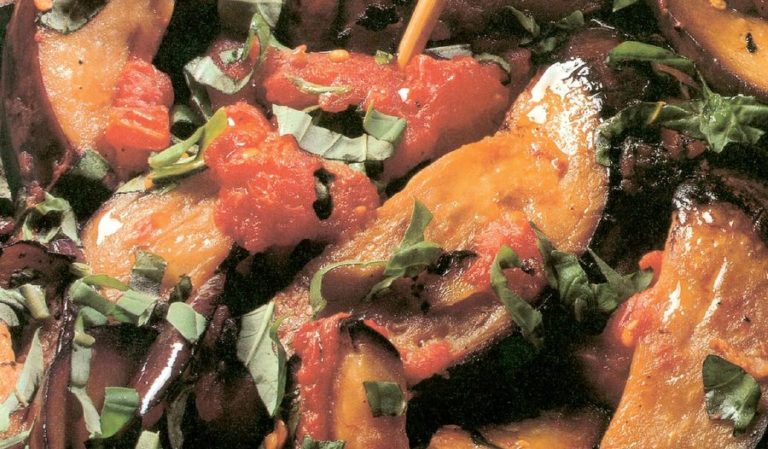 Rich Aubergine with Tomato and Basil