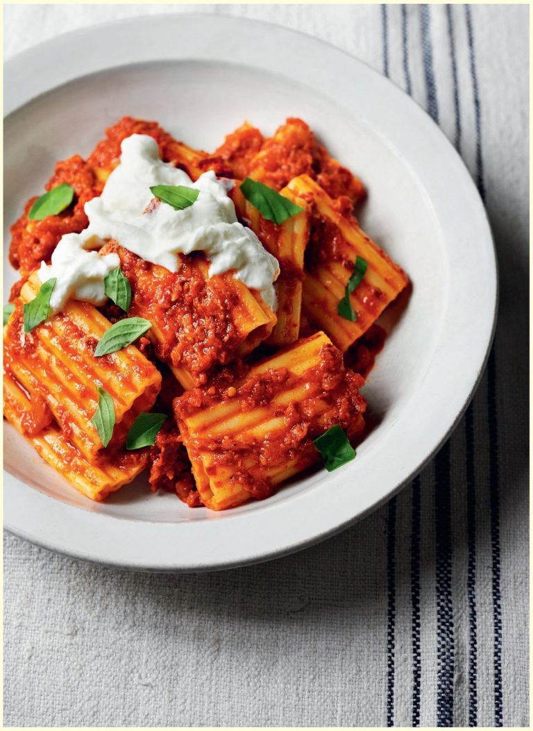 Paccheri, ‘Nduja and Burrata