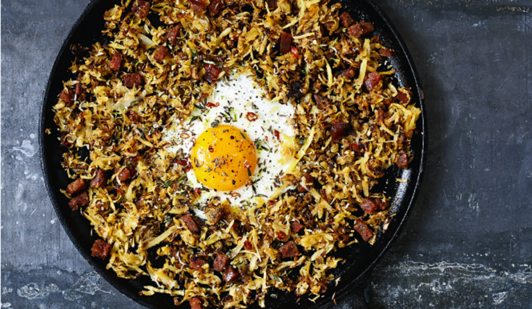 Parsnip Chorizo Hash with Lime