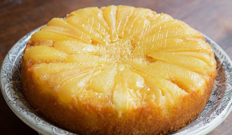 Pear & Vanilla Upside-Down Cake