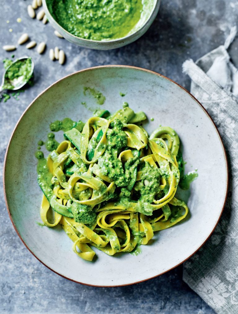 Tagliatelle with Pesto and Courgettes