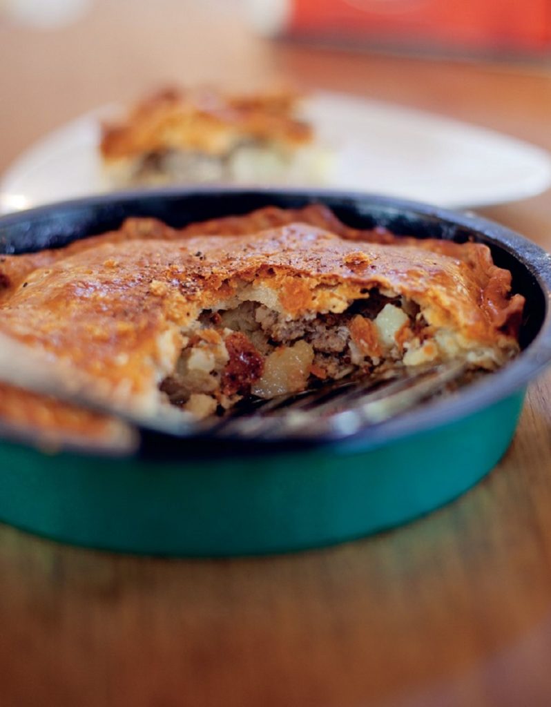 Sausage, Cider & Potato Pie