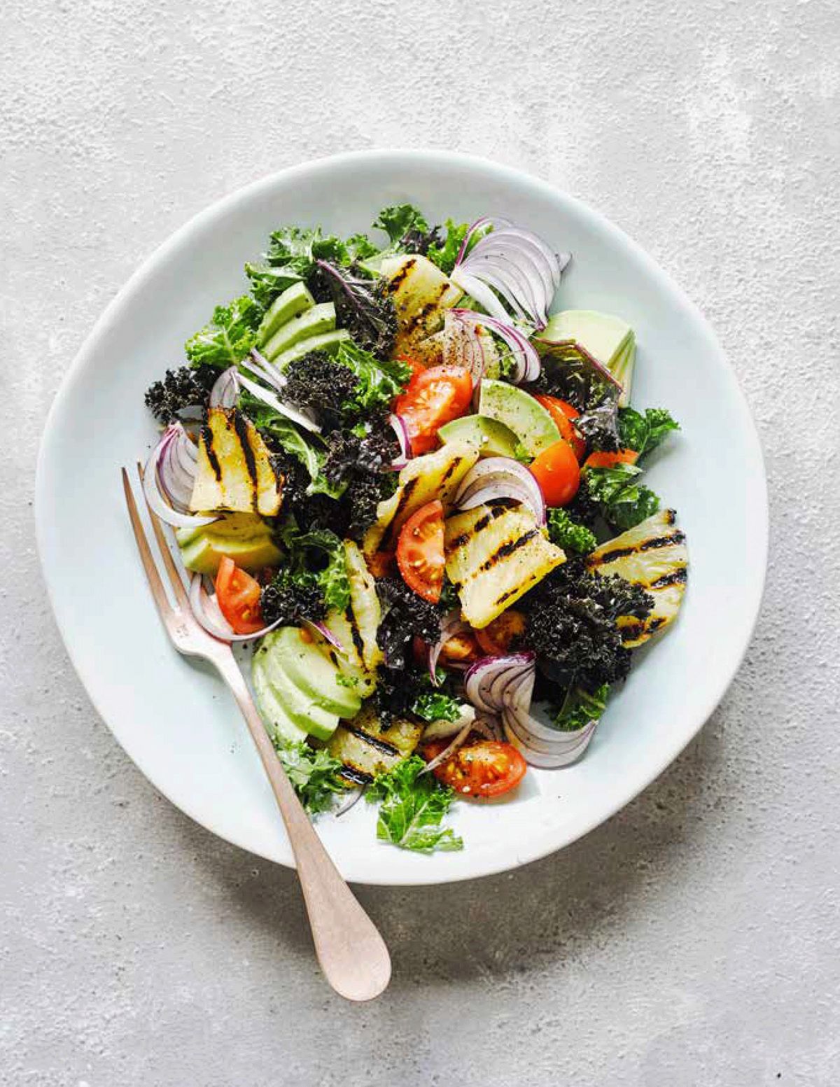 Kale and Griddled Pineapple Salad