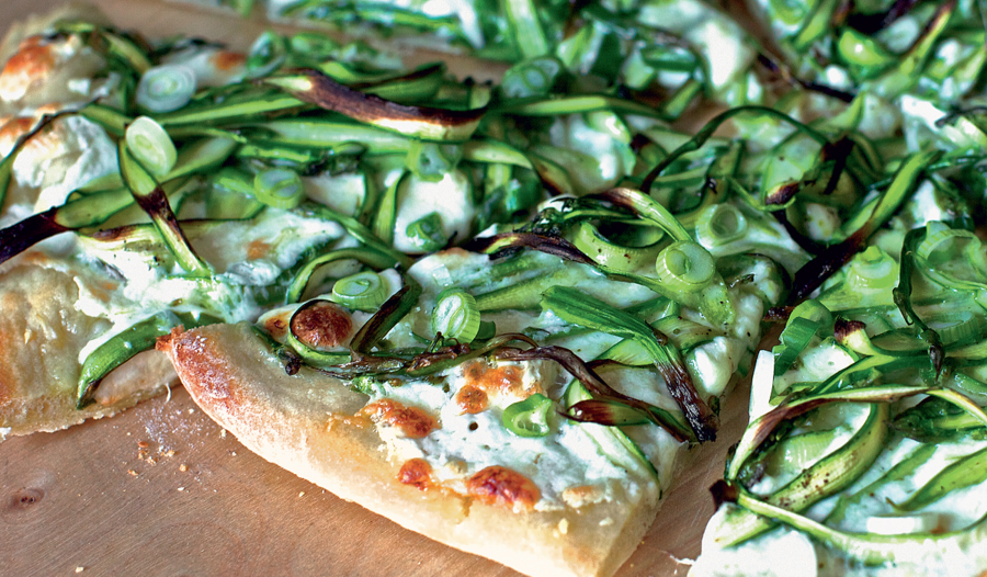 Shaved Asparagus Pizza from The Smitten Kitchen Cookbook