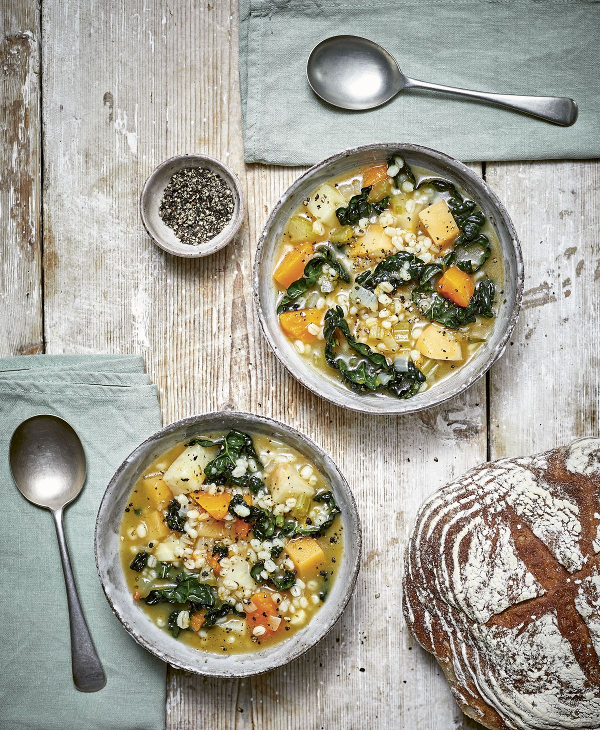 Winter Vegetable and Barley Soup