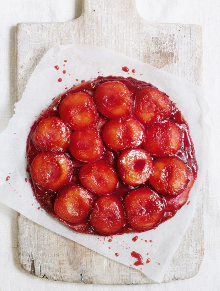 Plum and Marzipan Tarte Tatin