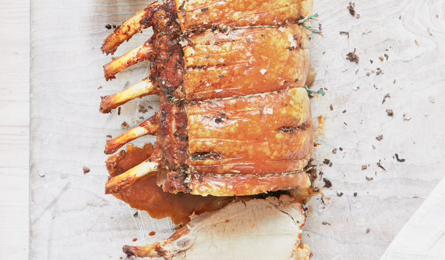 Roast Rack of Pork with Sage and Lemon Rub from Foolproof Cooking