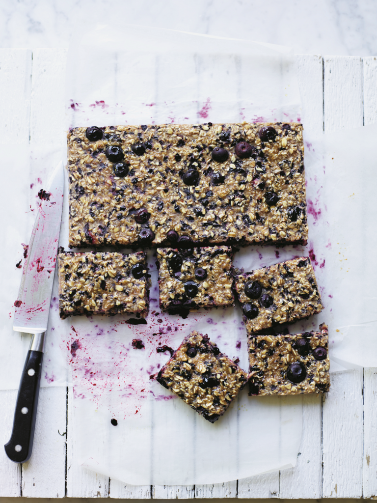 Blueberry Porridge Squares