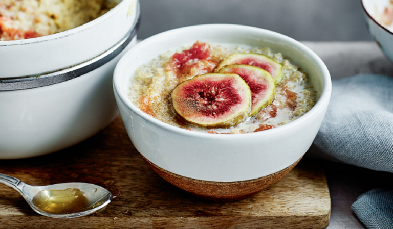 Fig and Cinnamon Quinoa Porridge from The Little Green Spoon
