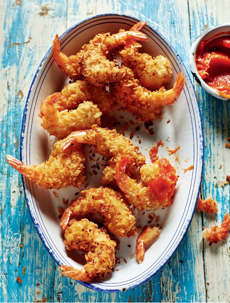 Deep-fried Coconut Prawns