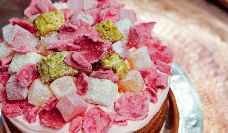 Lemon and Rose Layer Cake