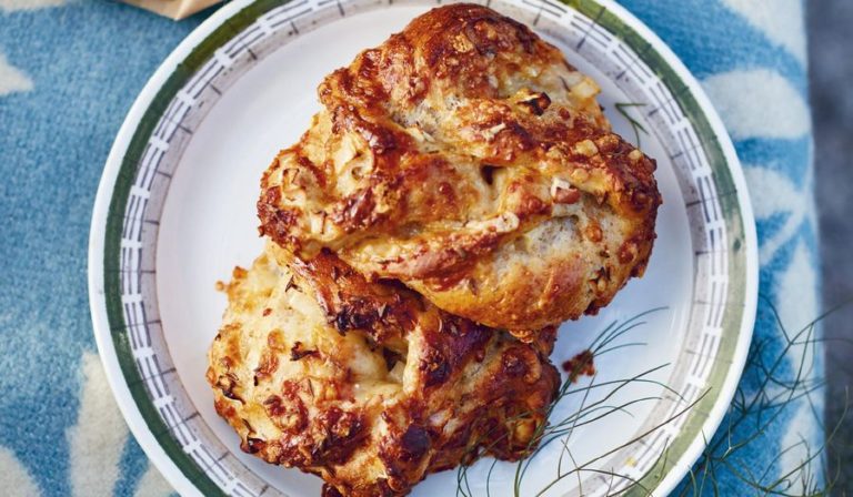 Rachel Khoo Swedish Apple and Cheese Spelt Buns (Dinkelbulle med äpple och ost) Recipe