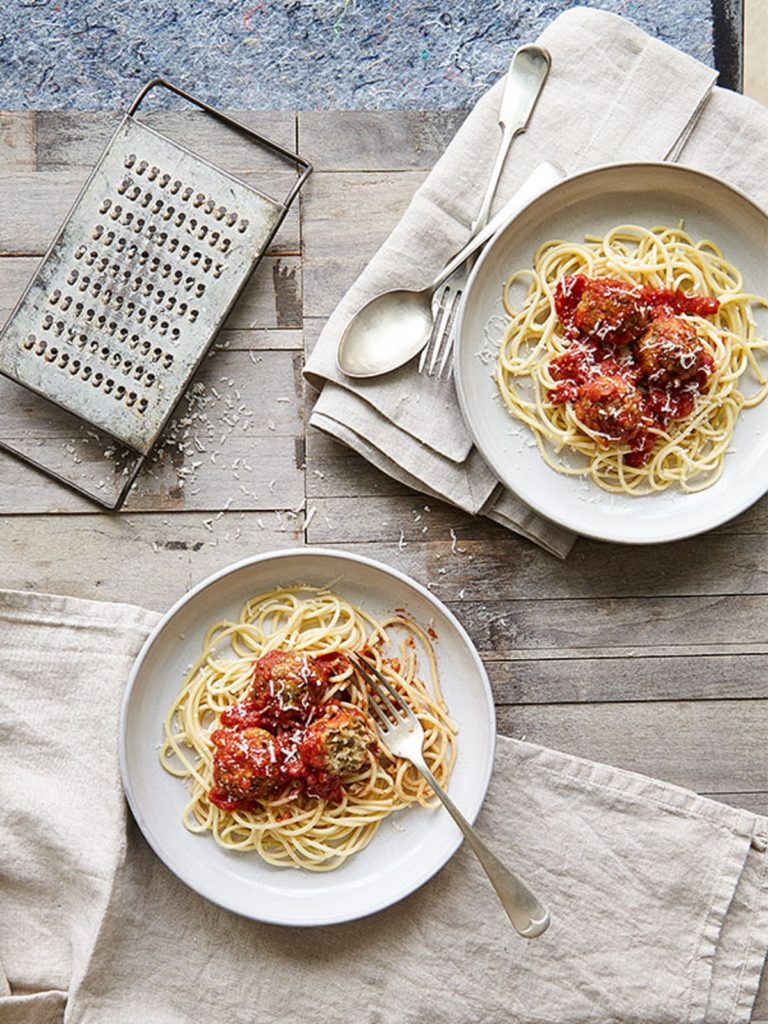 Rainbow Lentil Meatballs with Arrabbiata Sauce