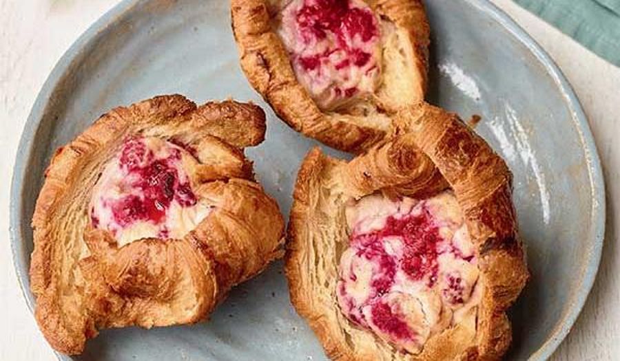 Nadiya Hussain's Raspberry Cheesecake Croissants Recipe | BBC Time to Eat