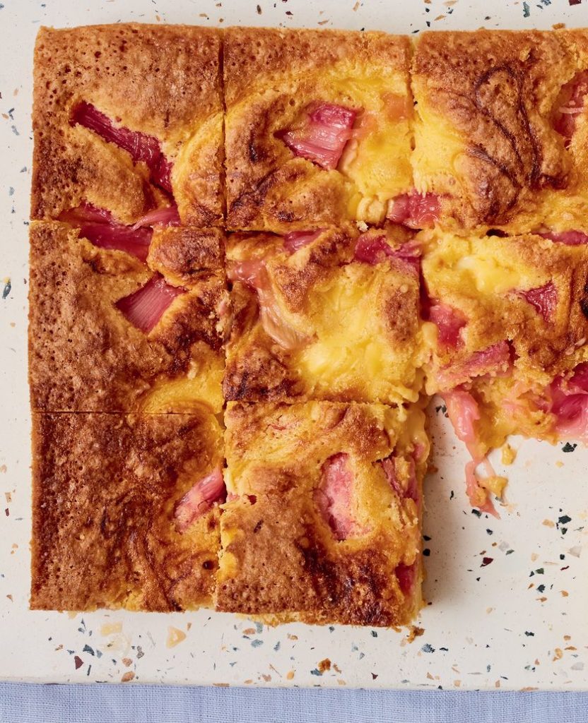 Jane's Patisserie Rhubarb & Custard Blondies