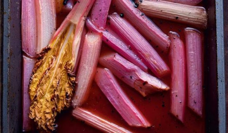 Ottolenghi's Baked Rhubarb and Labneh Recipe | Plenty More