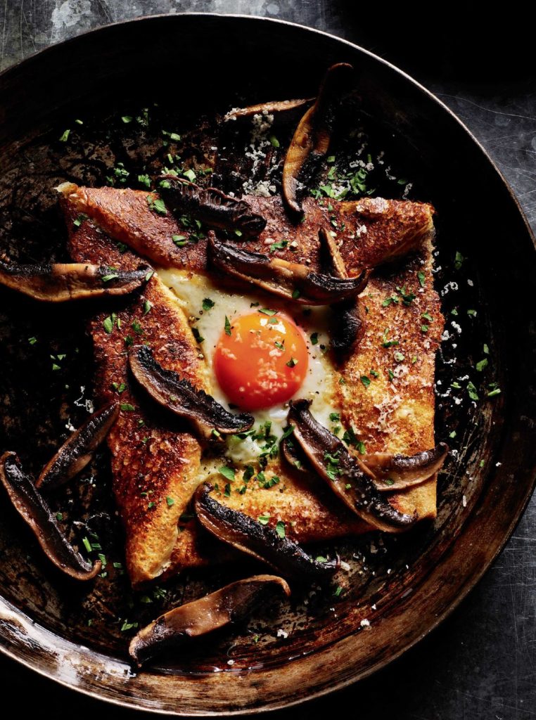 Rick Stein’s Buckwheat Crepes with Eggs and Mushrooms