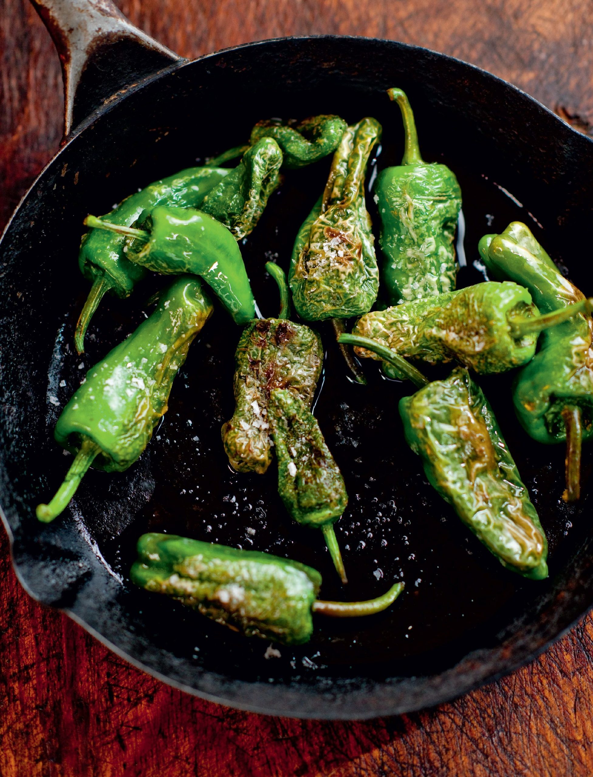 Olive-Oil Fried Baby Green Peppers (Pimientos de Padrón)
