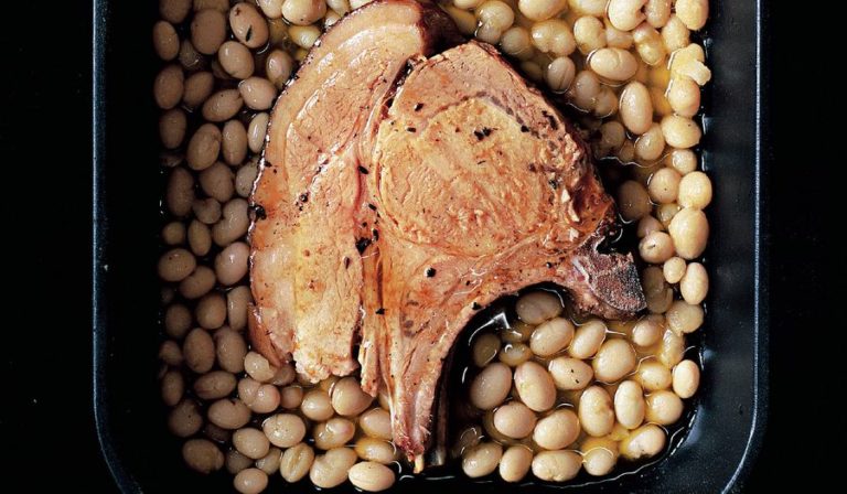 Double Pork Loin Chop with Rosemary and Lemon