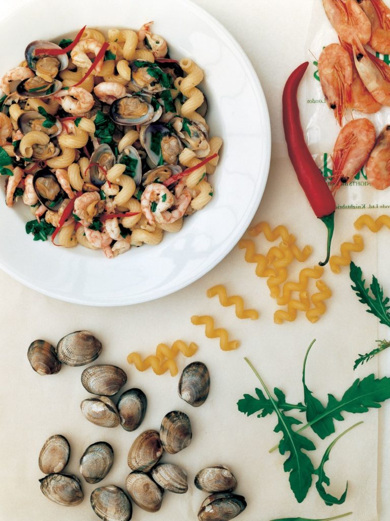 Spirale, Clams and Prawns